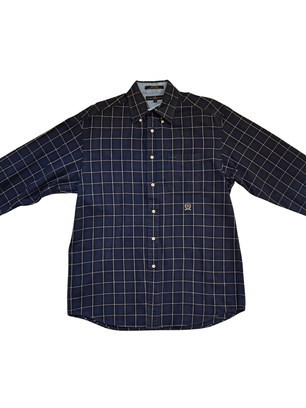 Tommy Hilfiger Navy Plaid Button-Down Shirt